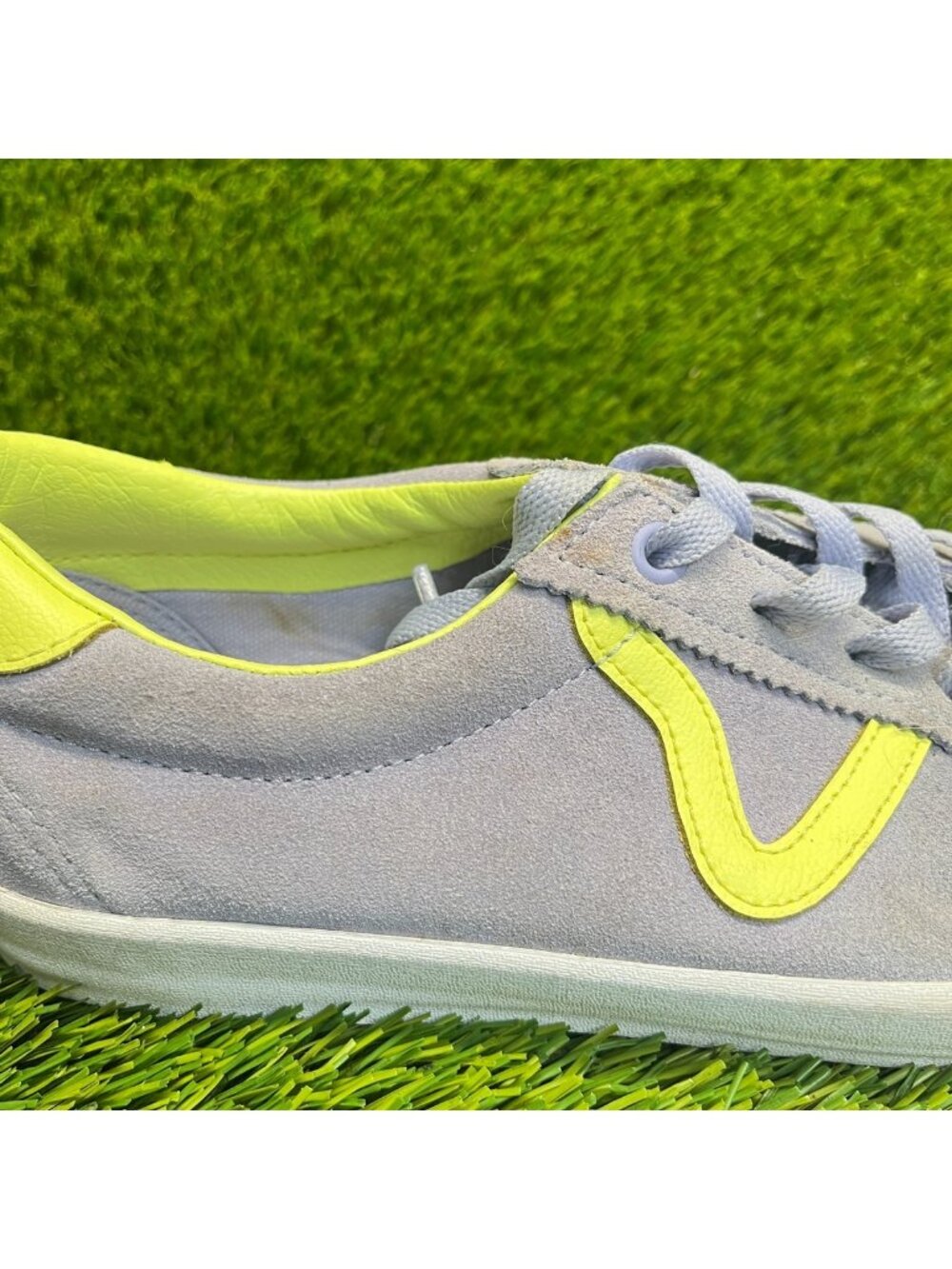 Vans Sport Low Mens Size 9 Womens 10.5 Purple Yellow Athletic Shoes Sneakers - Picture 2 of 12
